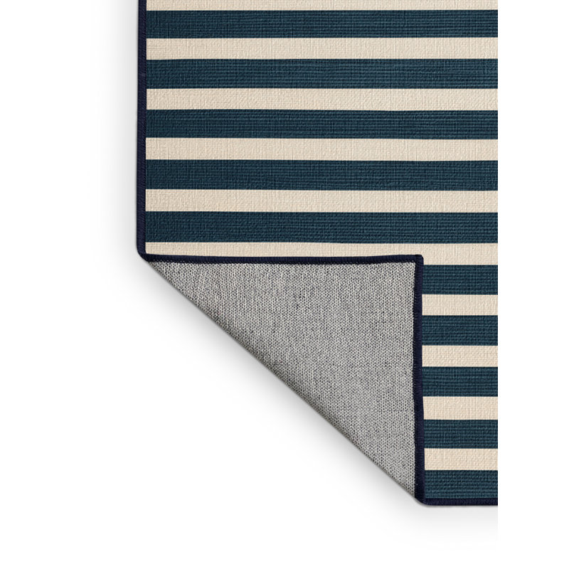 Tapis gris à rayures horizontales lavable à la machine, Tapis de couloir 2 pi x 5 pi