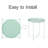 Small Round Side Table with Removable Tray, Folding Accent Table for Bedroom, Balcony, and Garden-36557417