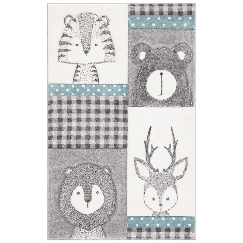 Glantz Animal Print Gray Area Rug, Rectangle 8' x 10'