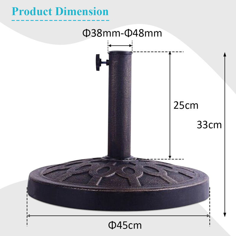 Agustina 13.5kg Free Standing Umbrella Base