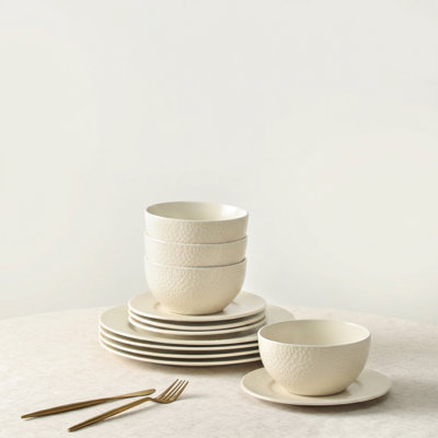 Stone Lain Topaz 12-Piece Dinnerware Set Stoneware