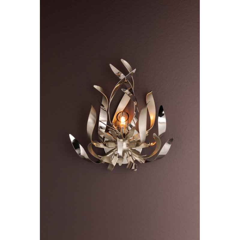 Graffiti 1-Light Silver and Polished Stainless Flush Mount