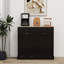 Armoire poubelle de cuisine à deux tiroirs et deux compartiments-109757394