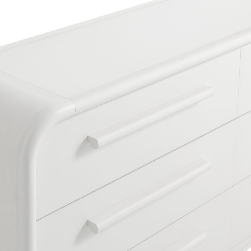 Commode 6 tiroirs Bellamy, Blanc mat