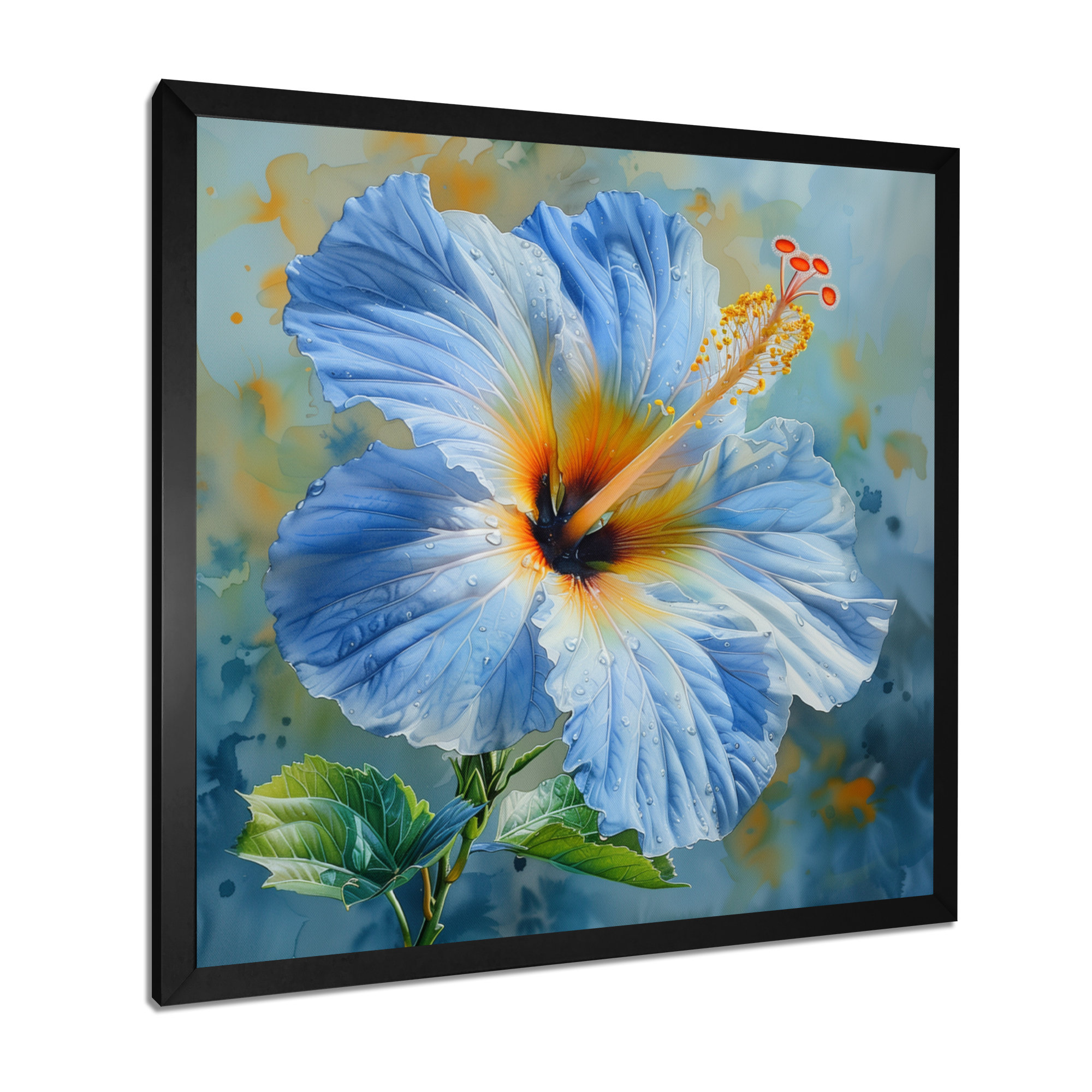 Bay Isle Home™ Garden Of Dreams Blue Yellow Hibiscus - Hibiscus Wall ...