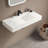 36 in. Wall-Mount or Countertop Bathroom Sink V-Shape Drain Solid Surface Material-69275325