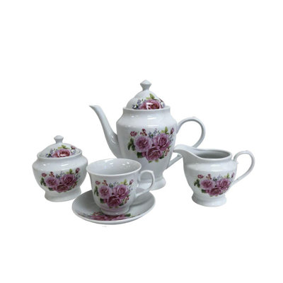 August Grove Edgington 18oz. Floral Teapot