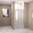 Shower Door, Chrome Aluminum Frame, Half Frame ,1/4"(6Mm) Tempered Glass Explosion Proof Film