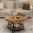 Jahaira Round Coffee Table with 2-Tier Storage Shelves-1661198537