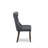 5-piece Dining Room set included a Kitchen Table and 4 Platinum Gray Polyester fabric Dining Room Chairs with Button Tufted Back - Antique Walnut Finish-1848047199