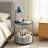Deeley Small End Table with Storage Bag X-Shaped Cross-Leg Side Table Foldable Tray-2064531342