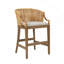 Tabouret de comptoir fabriqué à la main en rotin H 25 po