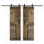 Porte de grange à panneaux et en bois avec quincaillerie d'installation-70255620-70255621