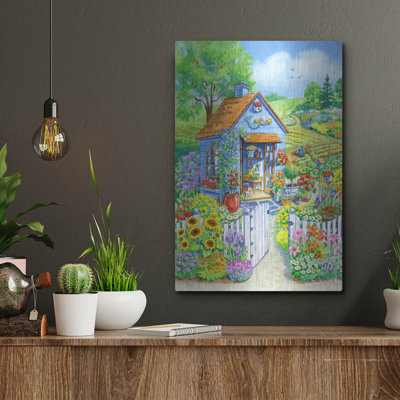  'Garden Shed' by Geraldine Aikman Metal Wall Art, 12" x 16"