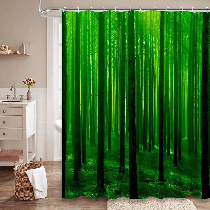 Rideau de douche à 12 crochets Fresh Forest Sunbeam, L 72 po x l 72 po