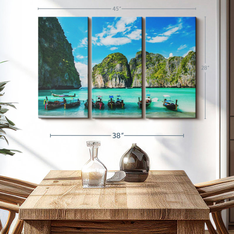 Maya Bay Ko Phi Phi Canvas Print, 28" H x 45" W