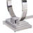 Edd Rectangular Dining Table in White and Mirrored Silver