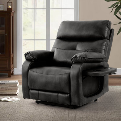 Dual Motor Power Lift Recliner Chair With Heat & Massage, Cup Holder, Lumbar Pillow, Wireless Charger, Usb Ports - Infinite Position Lay Flat Design