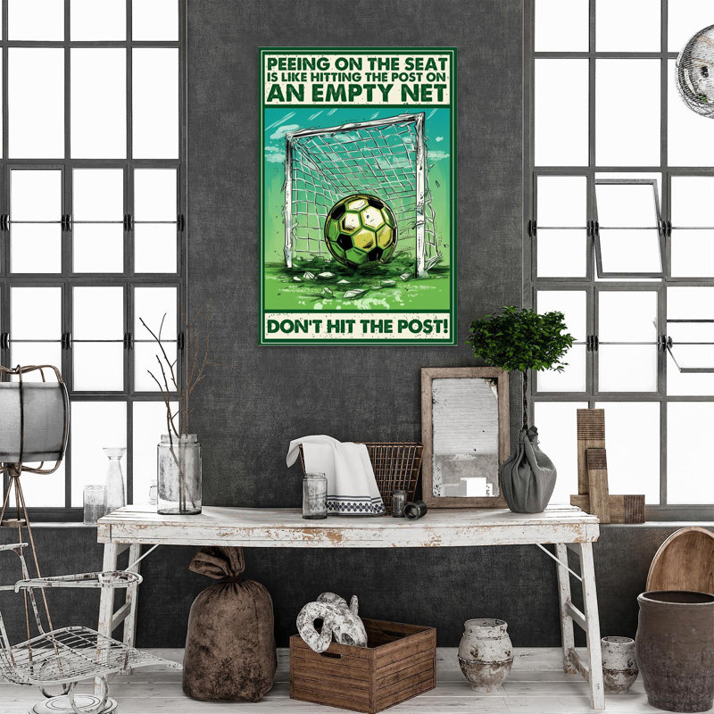 «Football Dont Hit The Post», impression sur toile rectangle gra 1, H 20 po x l 16 po x P 1,25 po