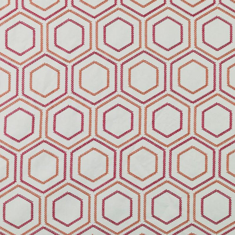 Tissu Veranda Embroideries, Pamplemousse
