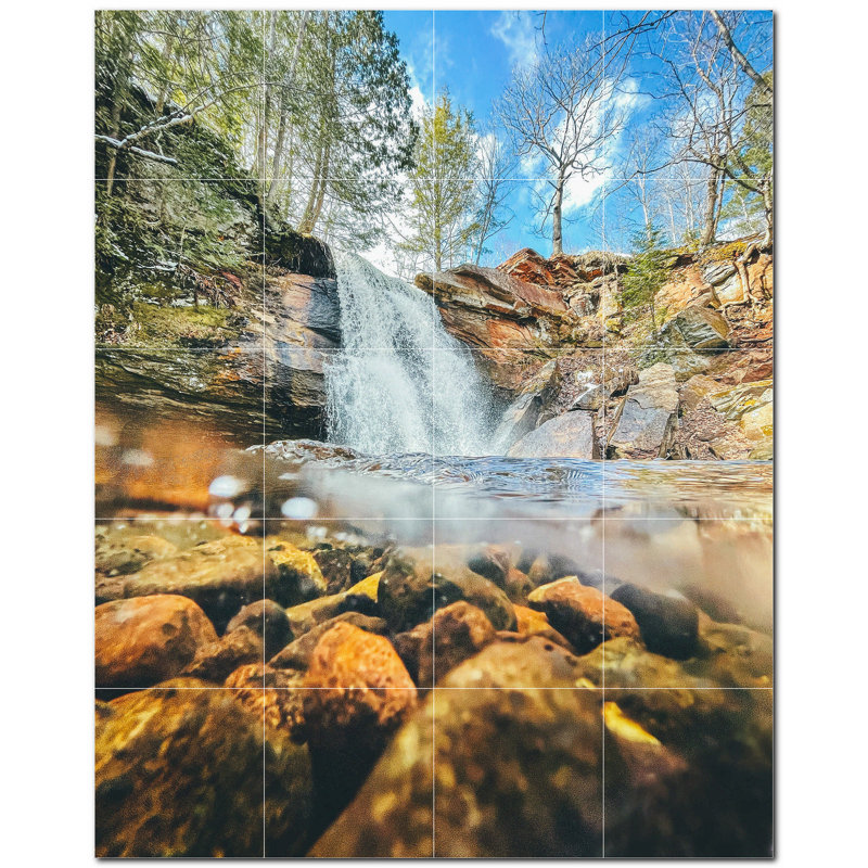 Murale décorative en céramique 4,25 po x 4,25 po