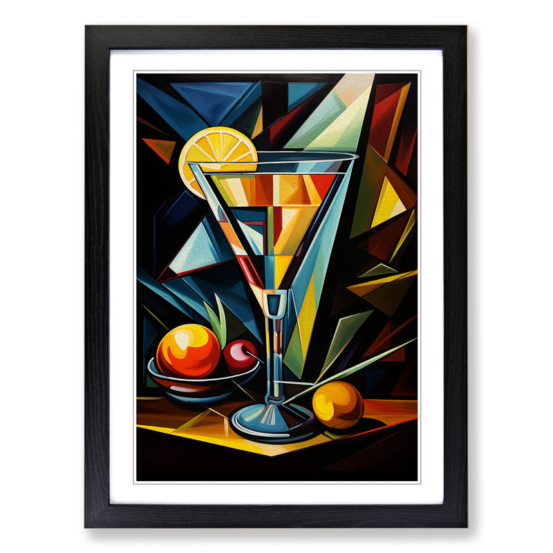Single Picture Frame Print on Wood, Black Framed, 34cm H x 25cm W