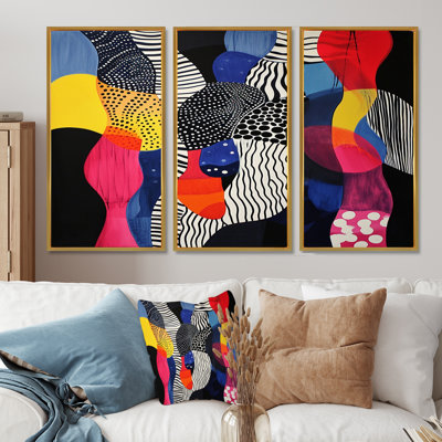Organic Colorful Delights II - Abstract Print Wall Art Decor Set
