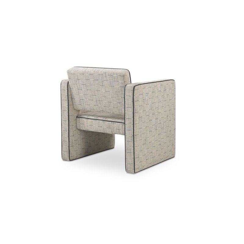 Harris Accent Chair Black And Beige Weave, Black And Beige Weave
