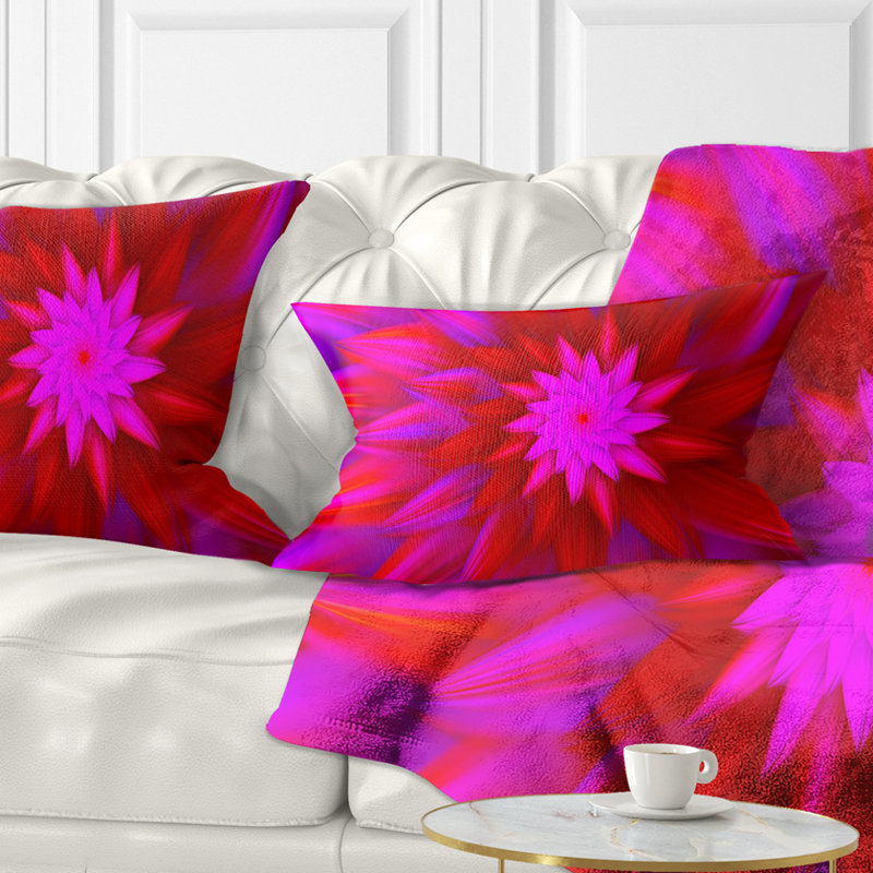 Danse florale d’un coussin lombaire à fleurs brillantes, Rose