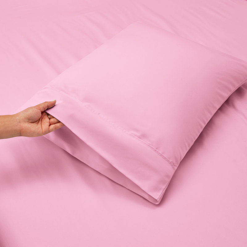 Ensemble de draps en micro-fibre, Lilas, Drap-housse de taille double