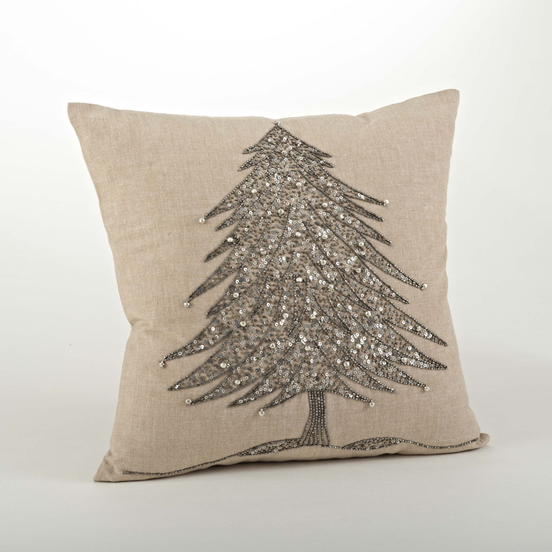 Sapin de Noël Sapin de Noël Square Cotton Throw Pillow Saro 