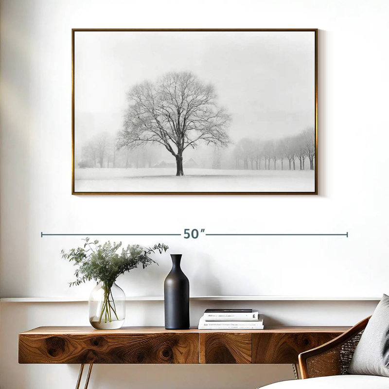 Debout seul, Cadre flottant doré, 40 po x 27 po