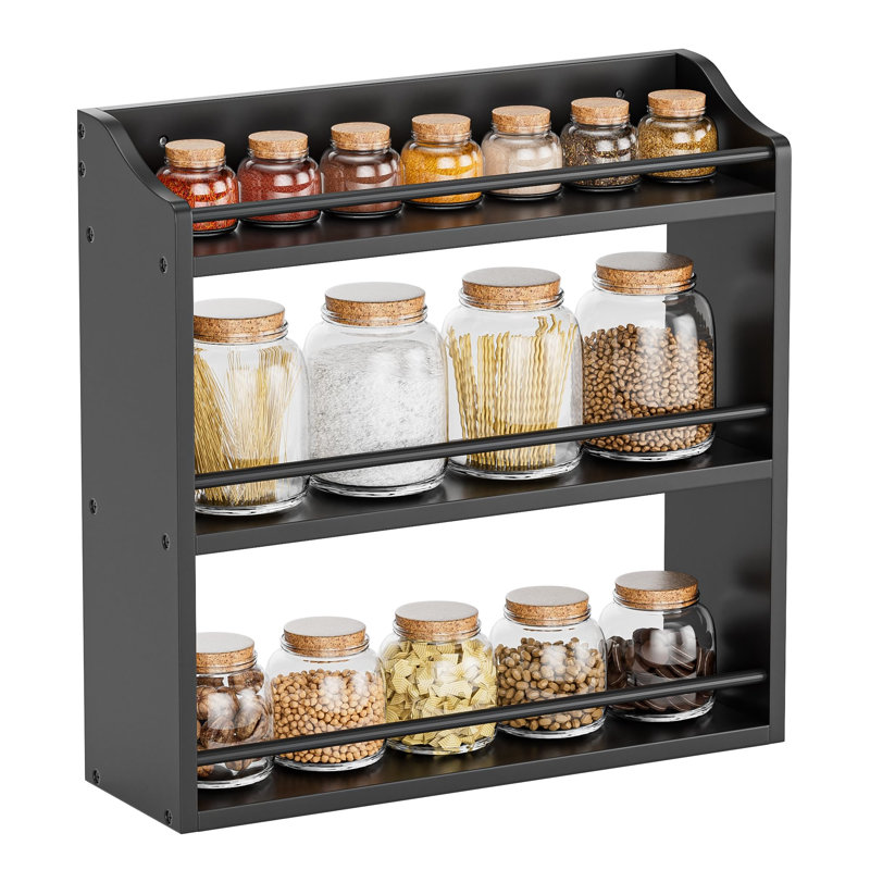 Stainless Steel Spice Rack, Black