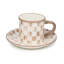 Sterling Check Stoneware Espresso Cup and Saucer-637825617-637825616