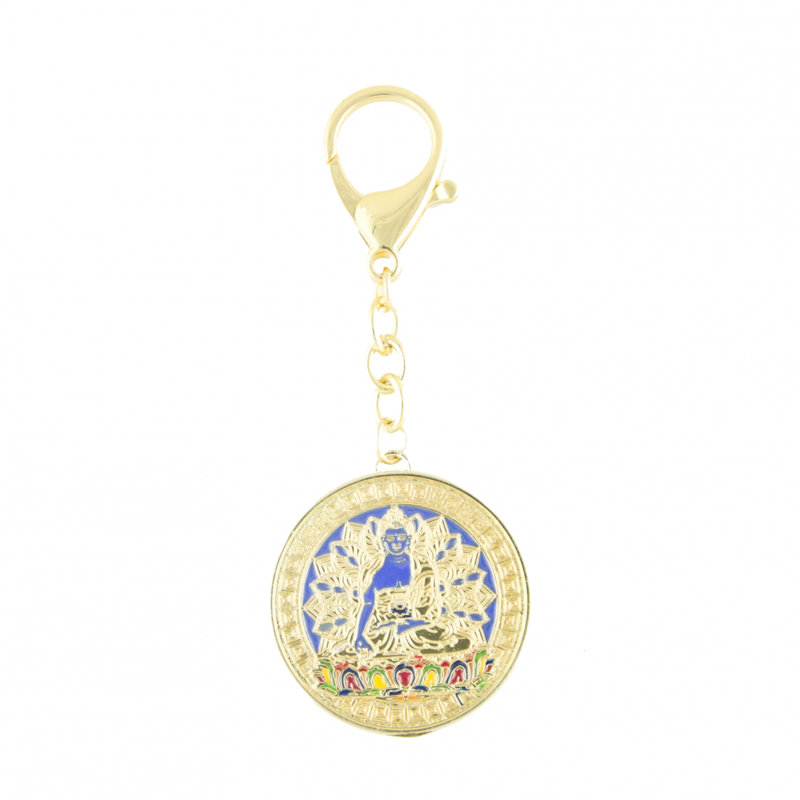 Porte-clé à Bouddha Amoghasiddhi, Bleu