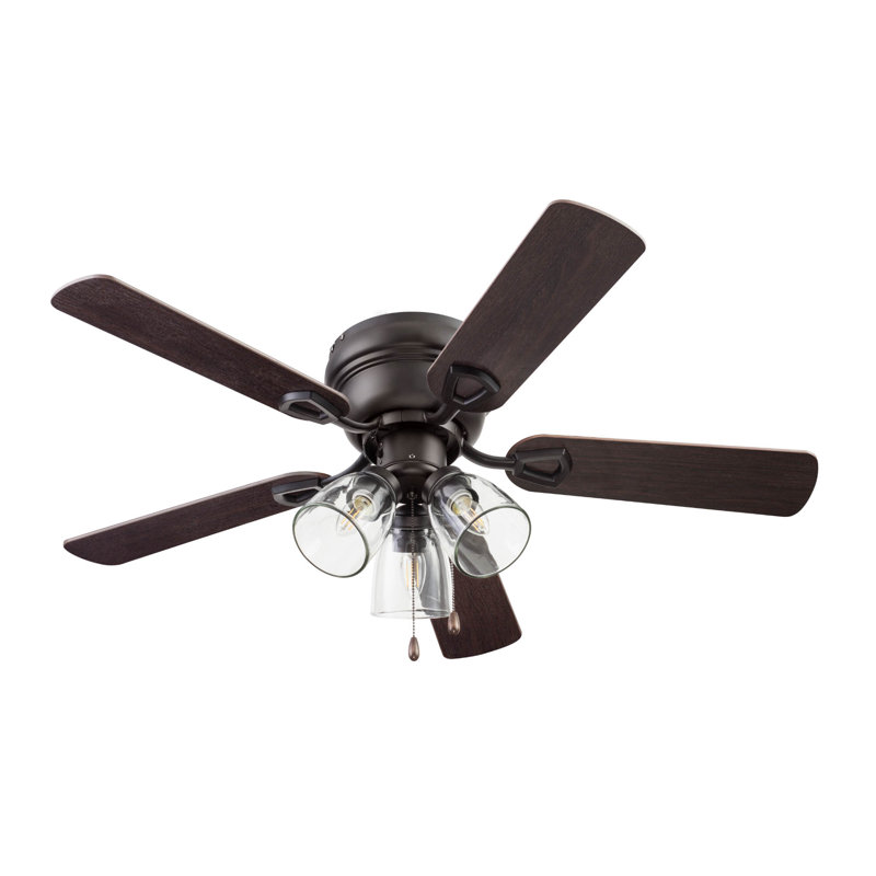 Renton 42'' Ceiling Fan with Light Kit, Espresso Bronze with Dark Chestnut/Rough Pine Blad