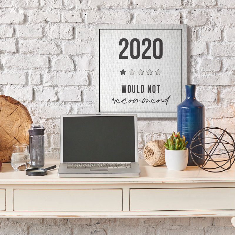 " Year 2020 Start Rating Pop Culture Humour " by Daphne Polselli, Wrapped Canvas, 17" H x 17" W x 1.5" D