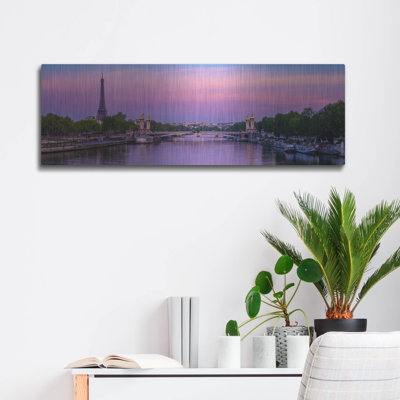 Ivy Bronx 'Paris - Sunrise Over Seine Panorama' by Epic Portfolio Metal Wall Art