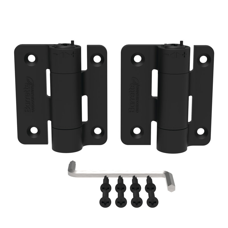 Compact Black Aluminum Butterfly Gate Hinge