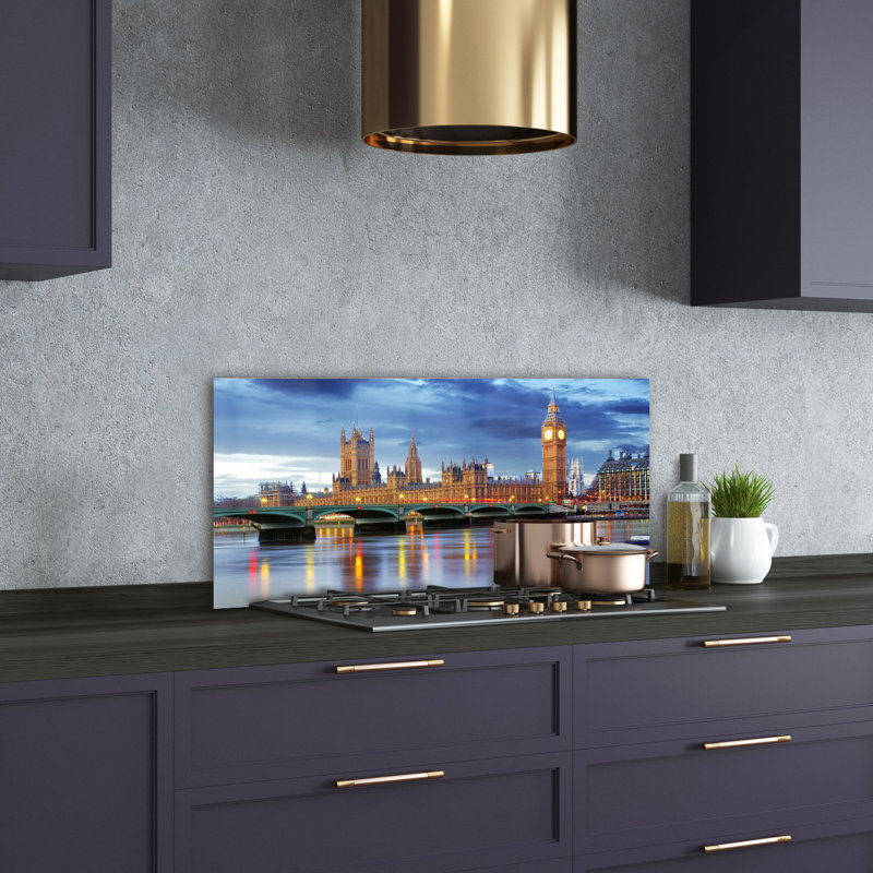 River Thames London - Print, Glass, 50cm H x 100cm W