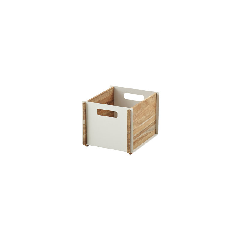 Solid + Manufactured Wood Box, White