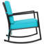 Chaise berçante d'extérieur en rotin avec coussins Terraza-919045722