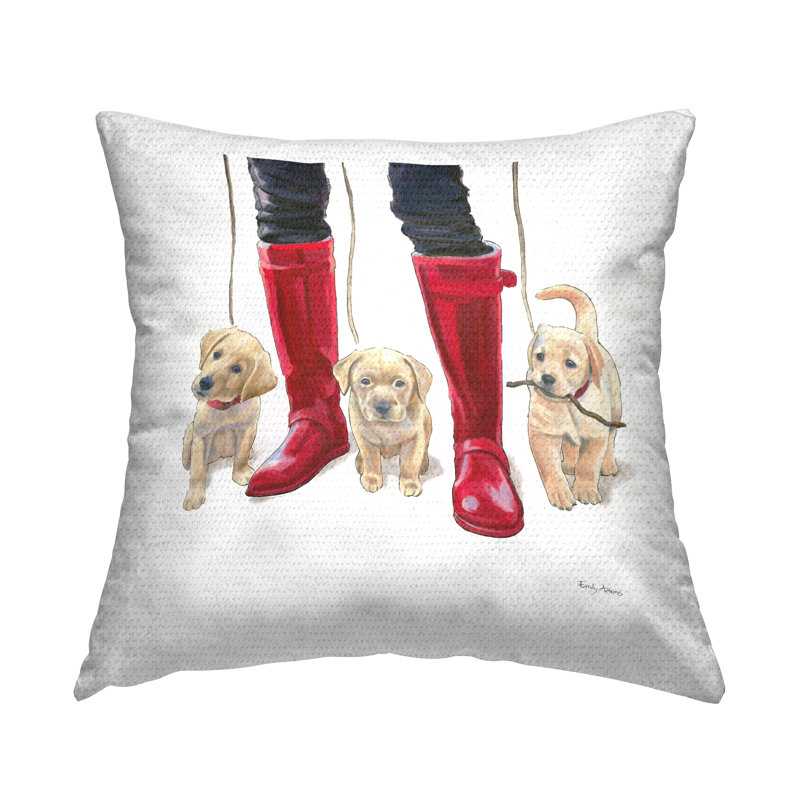Coussin extérieur Labrador Puppies