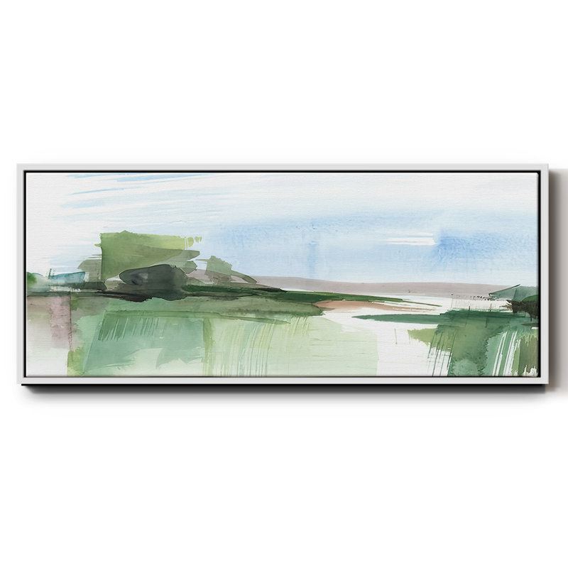 «Abstract Wetland IV», toile encadrée, H 20 po x l 50 po