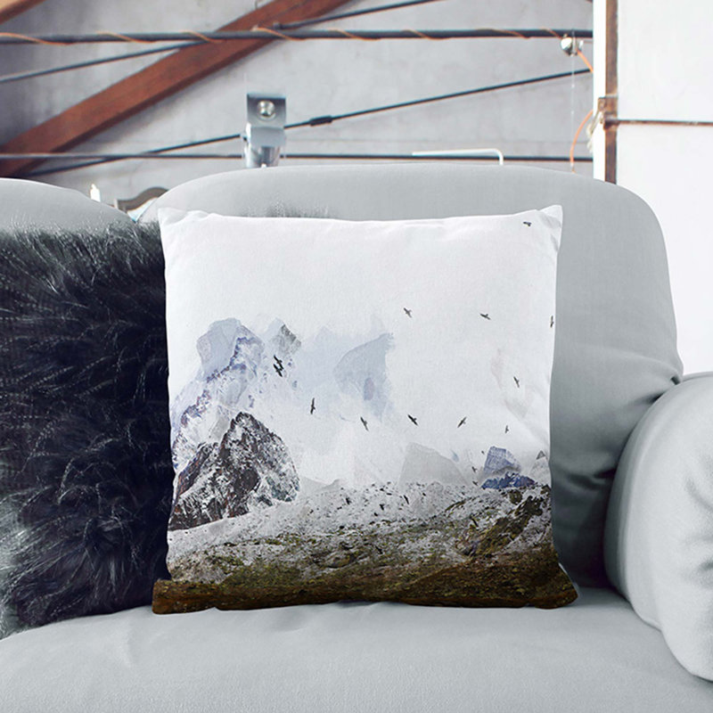 Square Throw Cushion, 55cm H x 55cm W x 20cm D, Stone