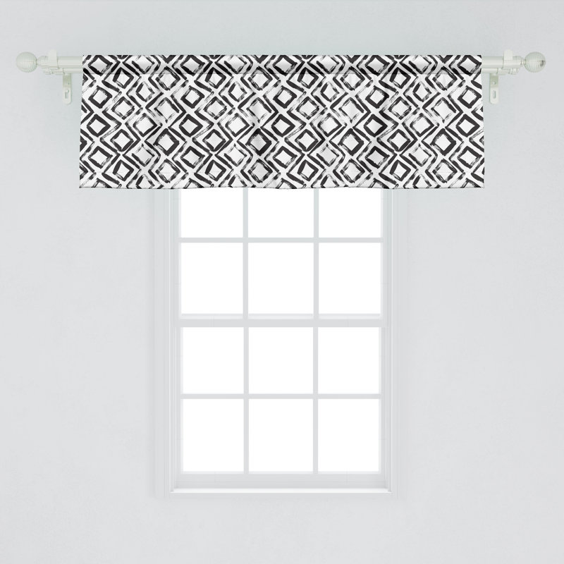 Ensemble de 2 cantonnières Ambesonne Rhombus, L 54 po x L 12 po