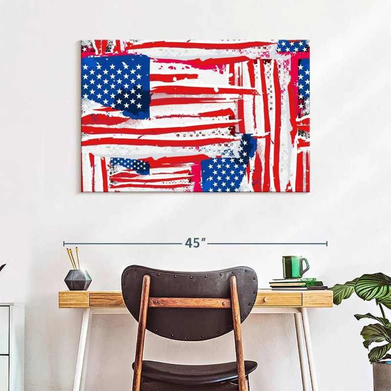 Borges Abstract Flag, 26" H x 39" W