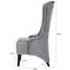 Fauteuil d'appoint en velours de 23,4 po de large, relaxant à haut dossier. Gris pour les espaces de vie. Pieds en bois. Rembourrage doux. Tissu de qualité supérieure. Éponge épaissie pour un confort durable. Chaise d'appoint moderne large. Confortable et fonctionnel.-488966316