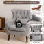 Fauteuil d'appoint rembourré en velours épais et confortable-2132290138