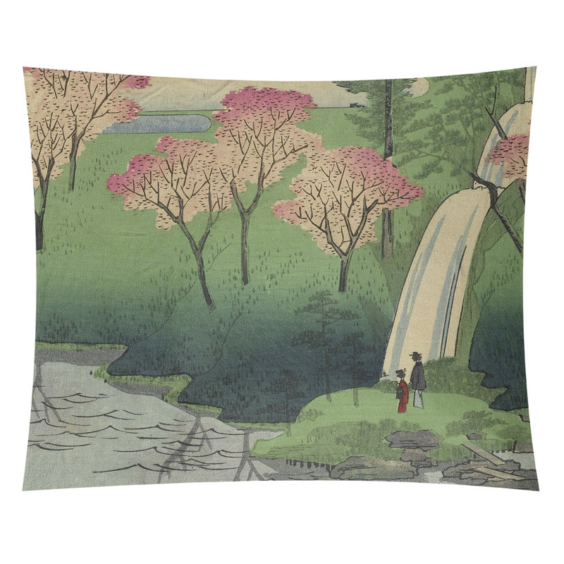 Macintyre Polyester Tapestry, 27.5" H x 37.5" W, Green/Pink